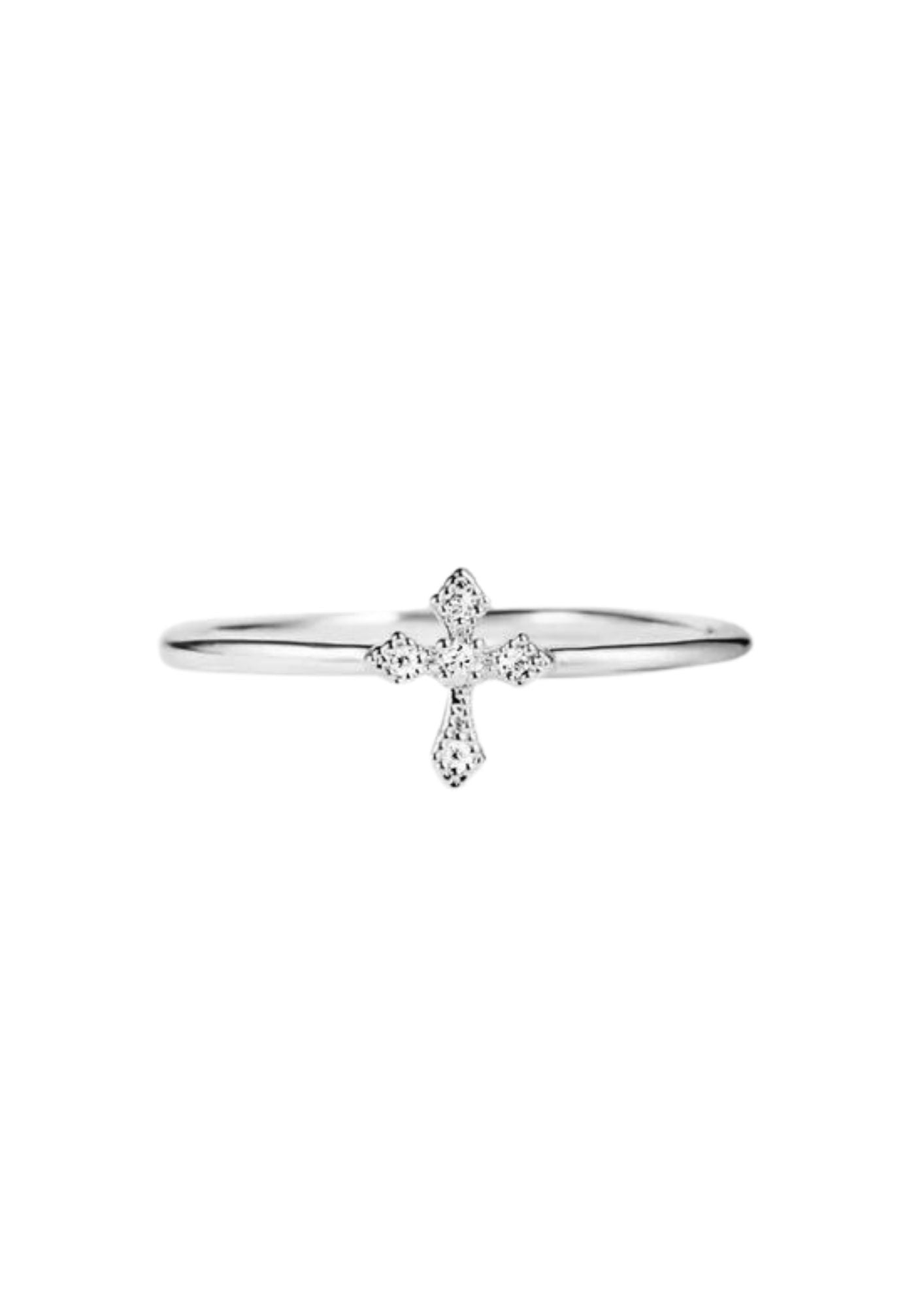 Sterling Cross Ring - 925 Sterling Silber (Vorbestellung)