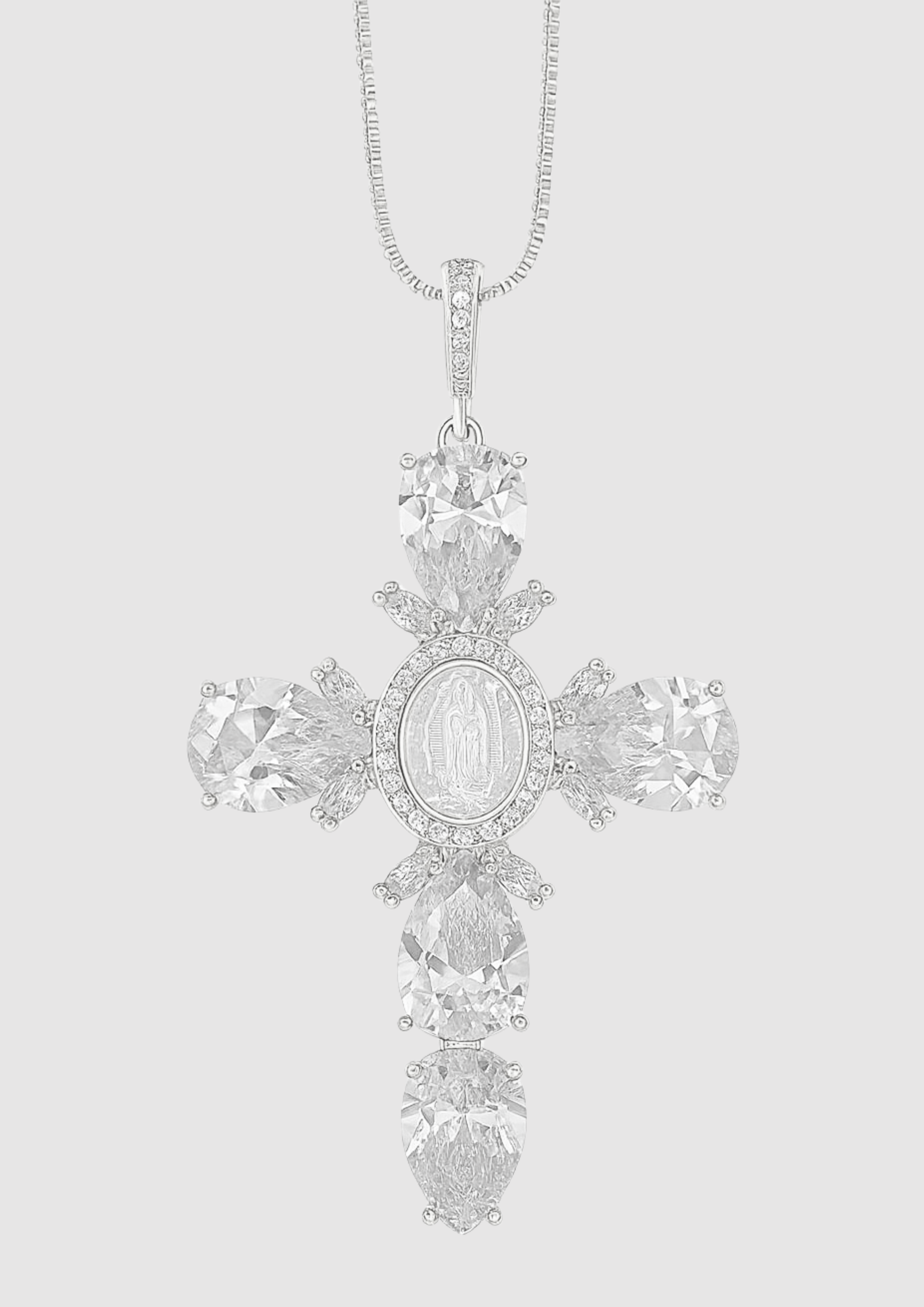 Diamond Cross Necklace - Edelstahl (Vorbestellung)