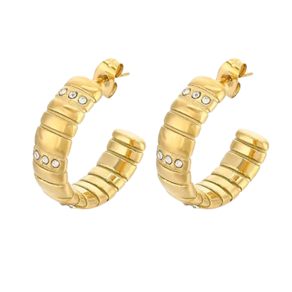 Sparkle Hoopies - Edelstahl 14K