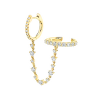 Diamond Ear Cuff - Edelstahl