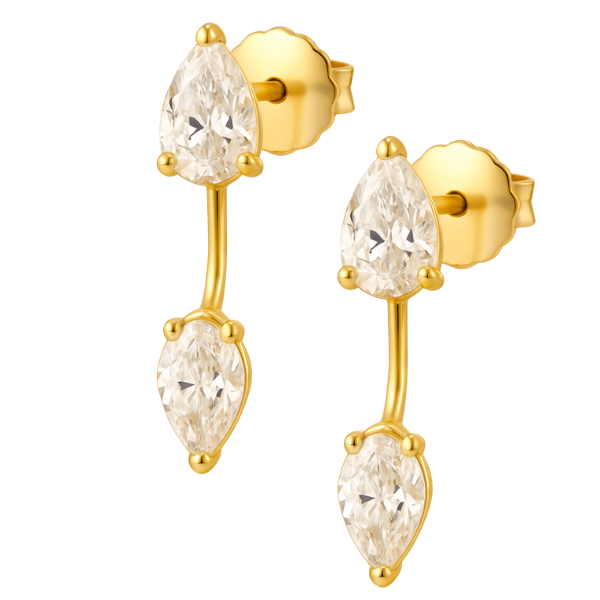 Diamond Double Studs- Edelstahl