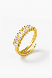Baguette Ring - Edelstahl