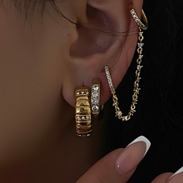 Sparkle Hoopies - Edelstahl 14K