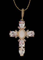 Diamond Cross Necklace - Edelstahl (Vorbestellung)
