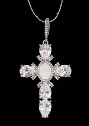 Diamond Cross Necklace - Edelstahl (Vorbestellung)