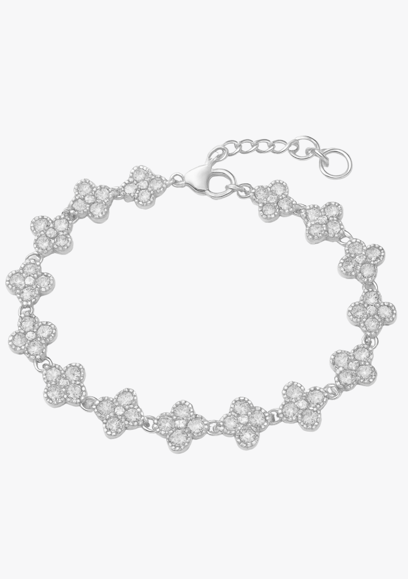 Clover Flowers Brace - Edelstahl gold/silber
