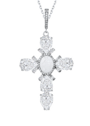 Diamond Cross Necklace - Edelstahl (Vorbestellung)