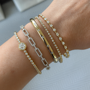 gold tennis brace petite - Edelstahl