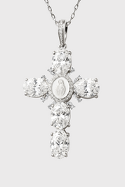 Diamond Cross Necklace - Edelstahl (Vorbestellung)