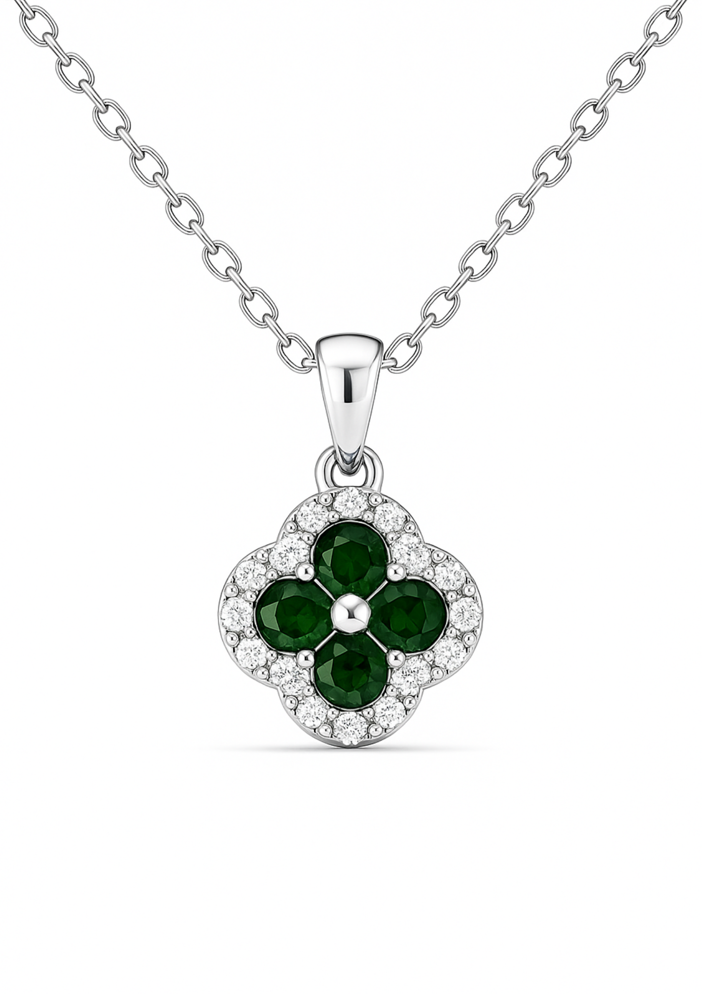green silver flower - Edelstahl