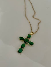 Emerald Cross grün/weiß - Edelstahl (Vorbestellung)