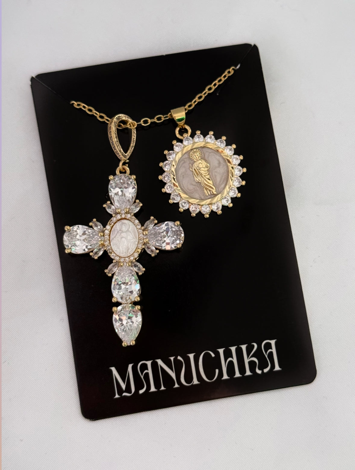 Opal Diamond Cross Set - Edelstahl (Vorbestellung)