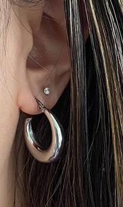 Silver Surfer Hoops - 925 Sterling Silber