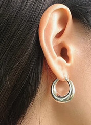 Silver Surfer Hoops - 925 Sterling Silber
